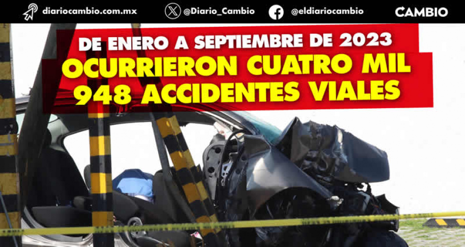 Ocho poblanos murieron en accidentes de tránsito durante septiembre en la capital