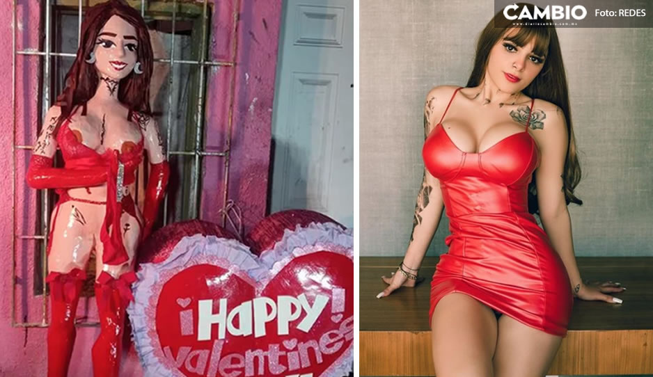 ¡Piñatería Ramírez lo hace de nuevo! Elaboran piñata de Karely Ruiz con su atuendo rojo