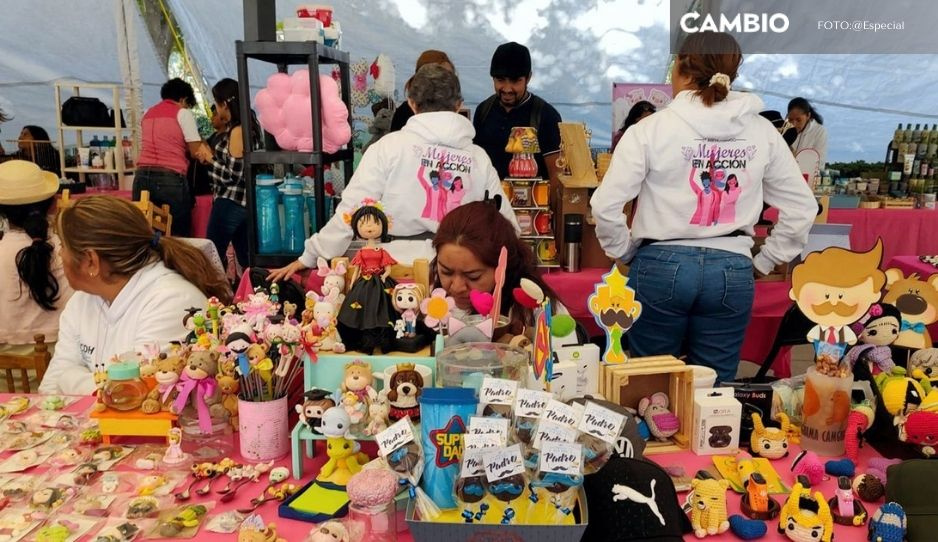 Vecinas cholultecas no pagarán por instalarse en la expo-mujeres de la Plaza de la Concordia en 2024