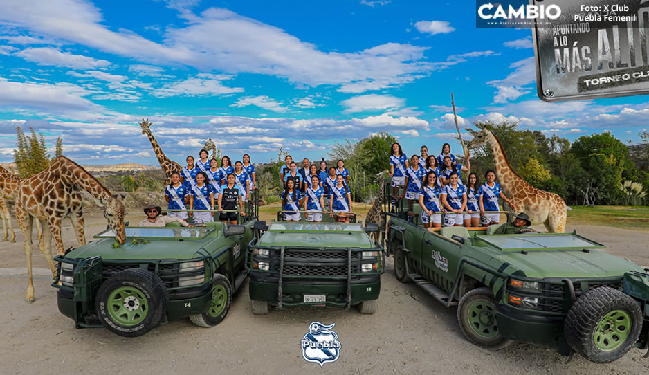 FOTO: ¡Toda una estrella! Club Puebla Femenil visita a Benito en Africam Safari