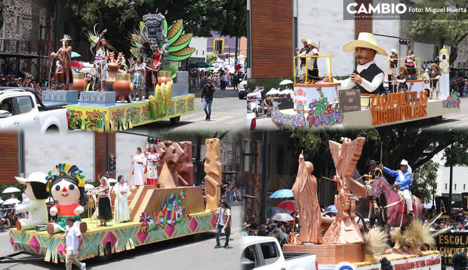 Estos fueron los carros alegóricos del desfile del 5 de Mayo (FOTOS y VIDEO)