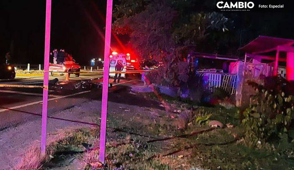 Motociclista derrapa y muere por conducir a exceso de velocidad en Chietla