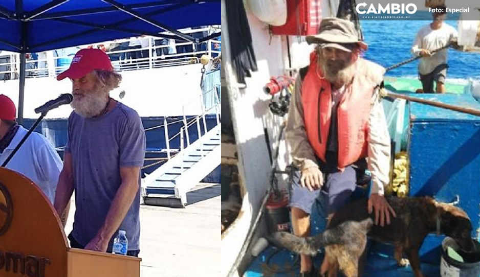 Náufrago es rescatado en Colima junto con su perrita tras 3 meses en el mar