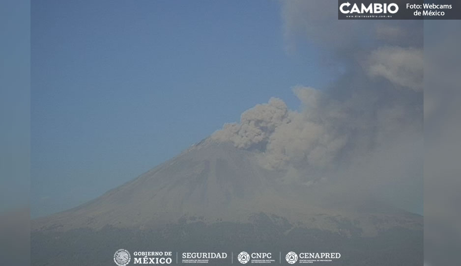 ¡Don Goyo no se calma! Alertan por caída de ceniza en Puebla