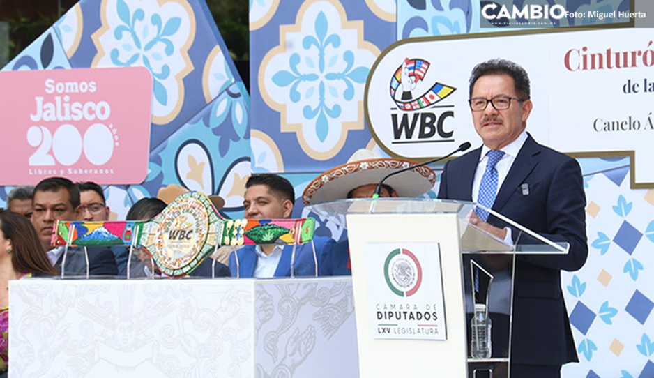 CMB y Nacho Mier presentan el cintur&oacute;n conmemorativo de la Batalla del 5 de Mayo para Canelo vs. Ryder (VIDEO)