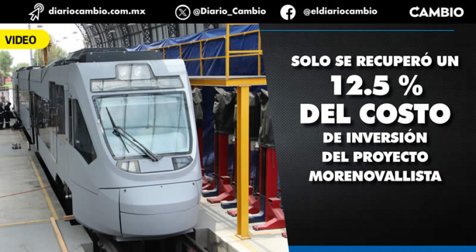 Tren Turístico de Moreno Valle fue rematado en 198 millones