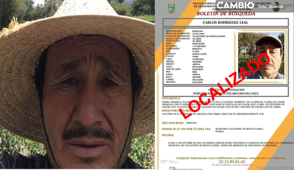 Hallan con vida al activista Carlos Rodríguez Leal