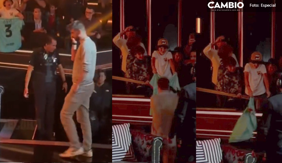 ¡Por ir con el celular! Piqué sufre caída durante presentación de la Kings League Américas (VIDEO)