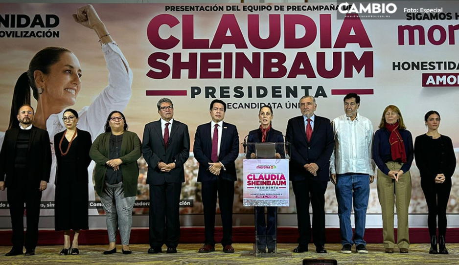 Sheinbaum presenta a su equipo de precampaña; destacan Mario Delgado, Adán Augusto y Monreal