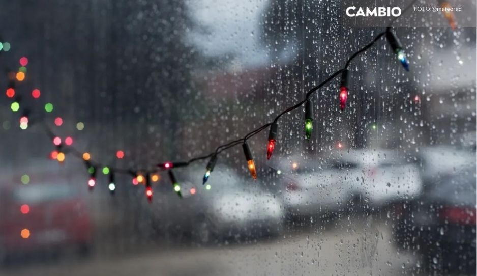 ¡Gorritos navideños y sombrillas! Prevé Conagua lluvias en Puebla esta Noche Buena