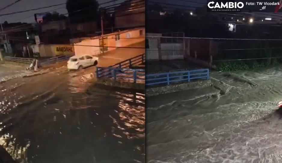 Fuertes lluvias provocaron el desbordamiento del Río Alseseca (VIDEO)