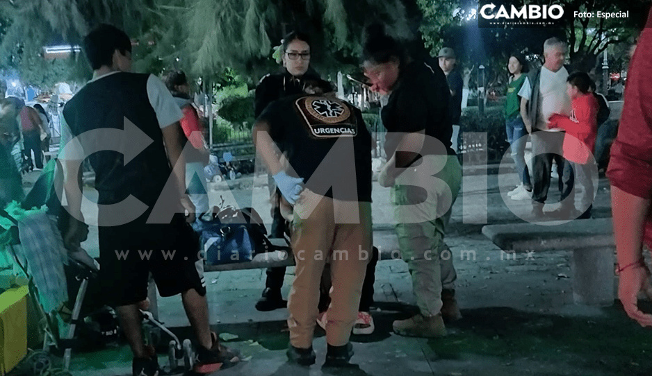 Drogadicto agrede a joven en parque de Izúcar de Matamoros