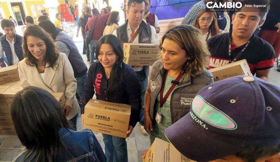 DIF y Secretaría de Bienestar hacen segunda entrega de cajas de leche a 800 sanandreseños