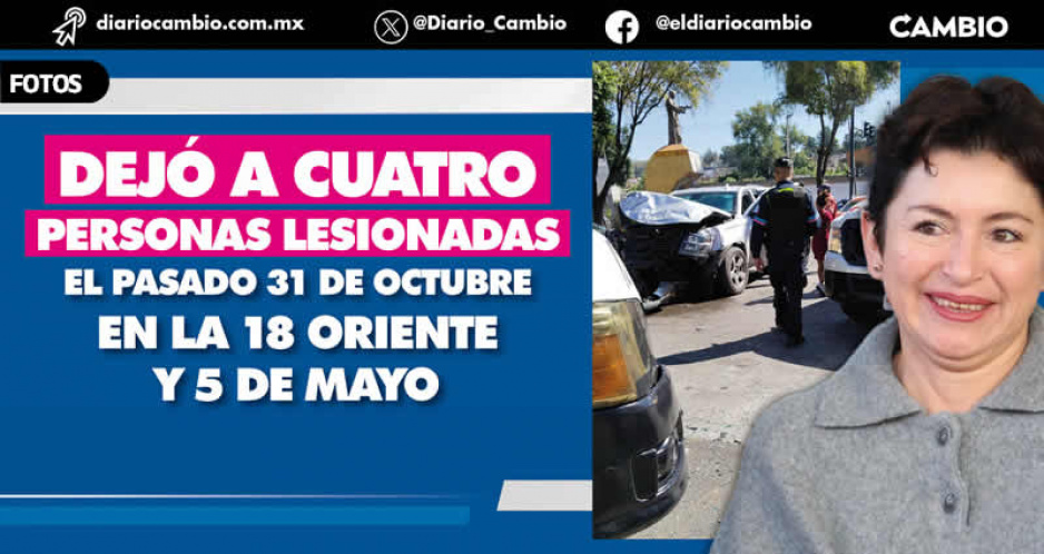 Escolta de Consuelo Cruz se pasa un alto, choca con dos rutas de transporte y deja cuatro lesionados