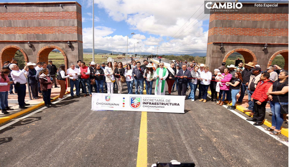 Lorenzo Rivera inaugura puente Los Arcos en Chignahuapan, obra esperada por 30 años