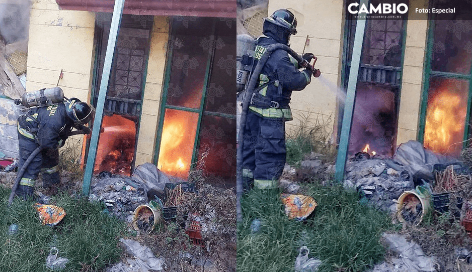 Arde en llamas vivienda en la colonia Joaquín Colombres