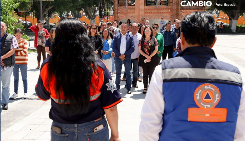 Se suma gobierno de San Andrés Cholula al simulacro nacional 2023