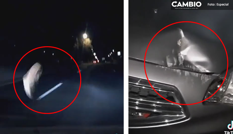 ¡A pedradas! Así intentan asaltar a automovilista en la Recta a Cholula (VIDEO)