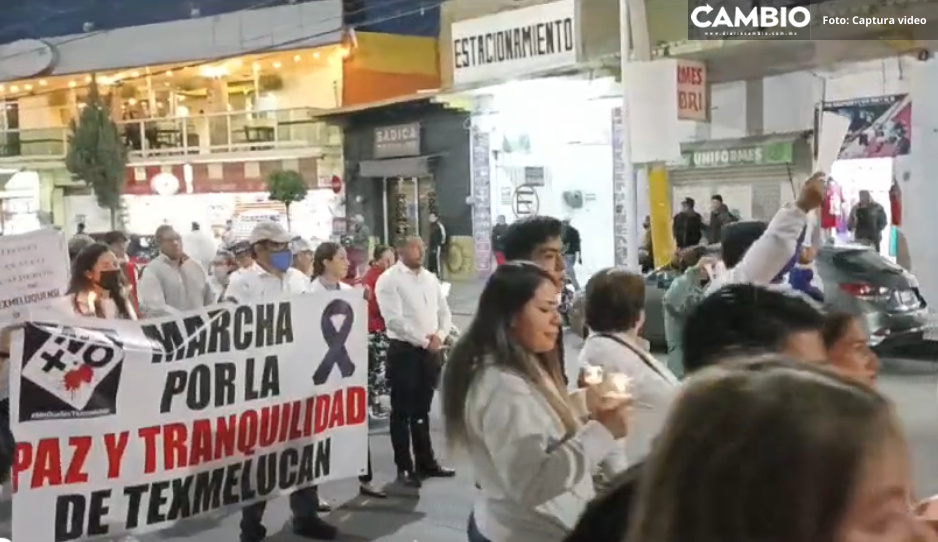 Texmeluquenses realizan marcha por la paz; exigen justicia para víctimas de la balacera (VIDEO)
