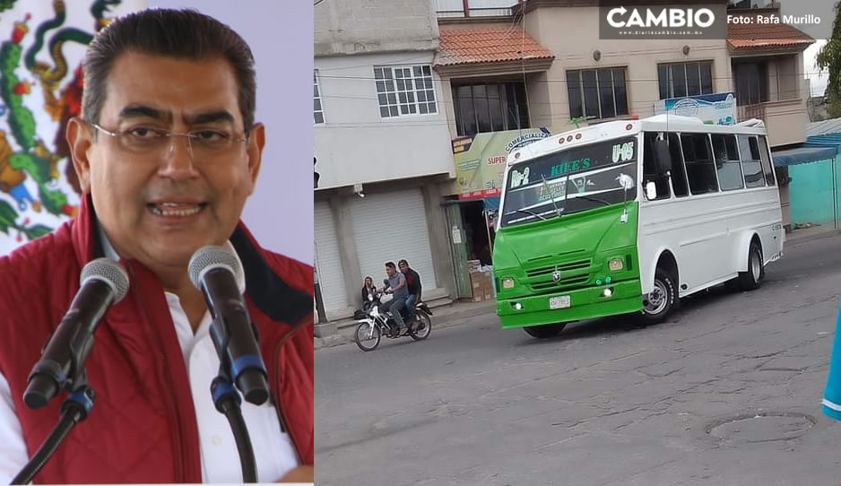 “No hay nada concreto”: Sergio Salomón sobre aumento de pasaje en Puebla