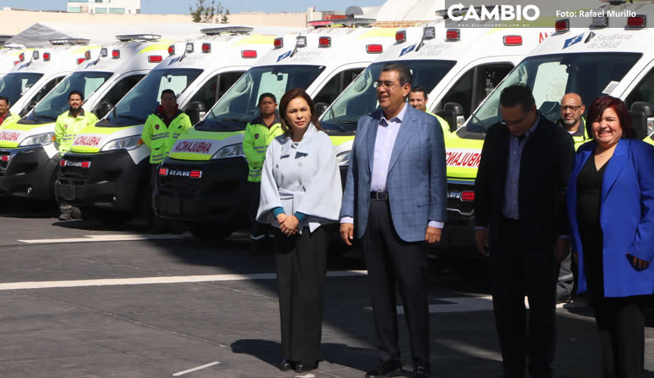 Sergio Salomón recibe donación de mastógrafos y 23 ambulancias para los servicios de salud (FOTOS Y VIDEOS)