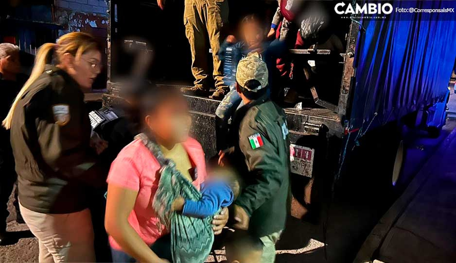 Trasladan a las instalaciones del INM a 257 migrantes rescatados en la México-Puebla