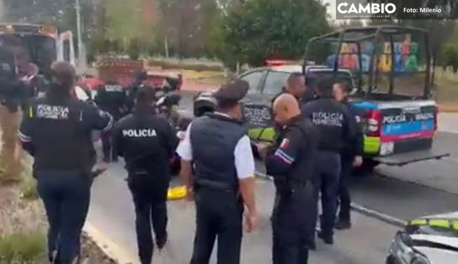 Patrulla municipal atropella a mujer en Bulevar Atlixco