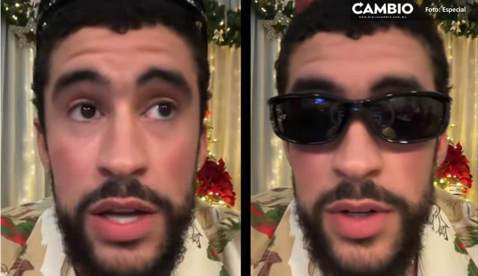 ¡Pasado de copas! Bad Bunny realiza concierto navideño en Live de Instagram (VIDEO)