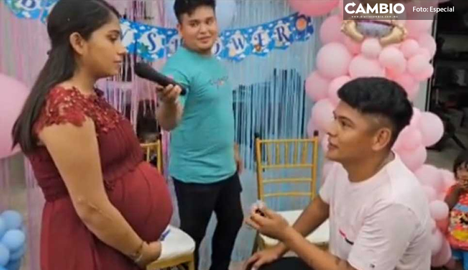 Embarazada rechaza propuesta de matrimonio en su Baby Shower (VIDEO)