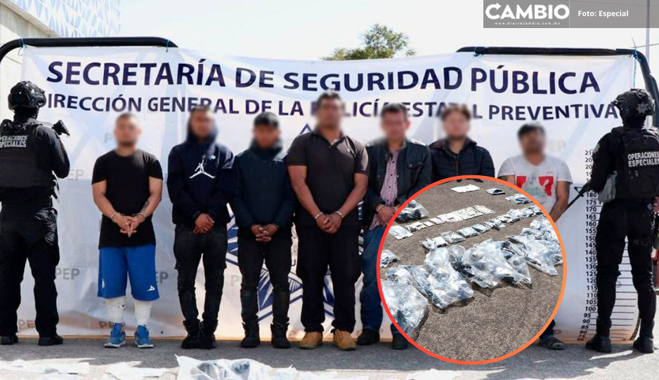 Ellos son los nueve integrantes de célula delictiva detenidos en Cuautlancingo