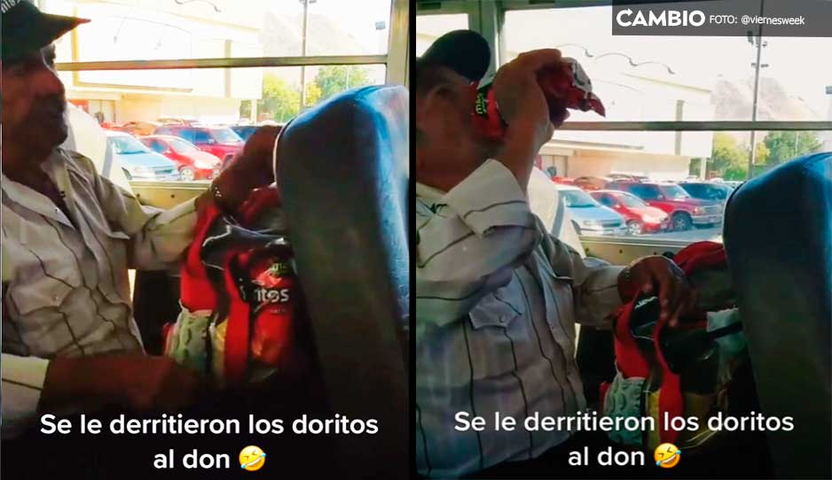 ¡Técnica infalible! Hombre bebe a &quot;escondidas&quot; lata de cerveza en el transporte público (VIDEO)