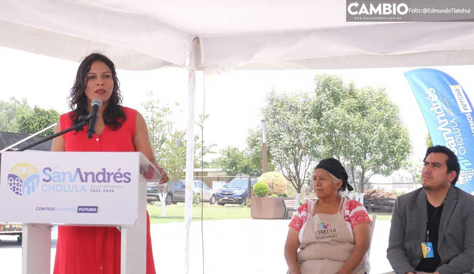 Guadalupe Cuautle levanta la mano para la presidencia municipal de San Andrés Cholula