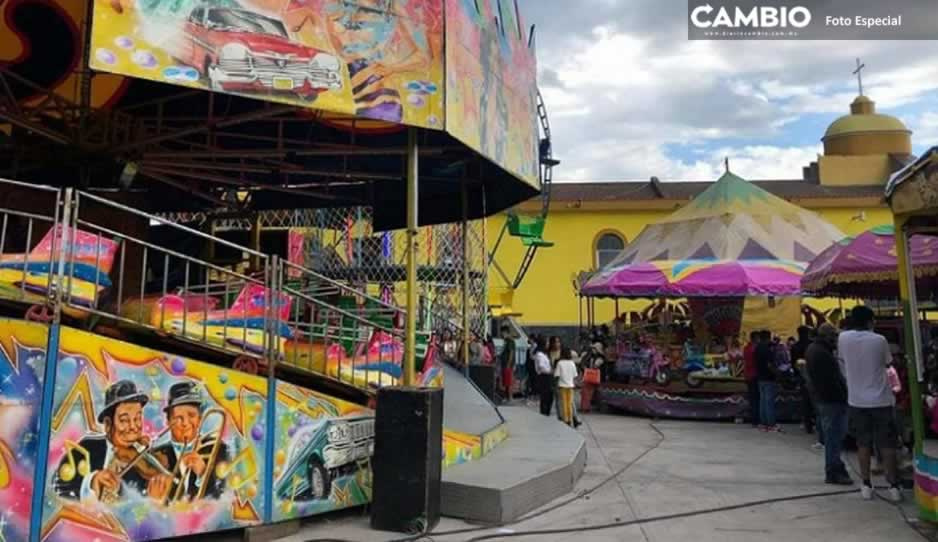 Supervisan funcionamiento de juegos mecánicos en San Pedro Cholula