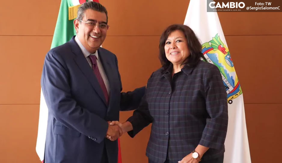 Por primera vez Sergio Salomón se reúne con Belinda Aguilar, presidenta del TSJ