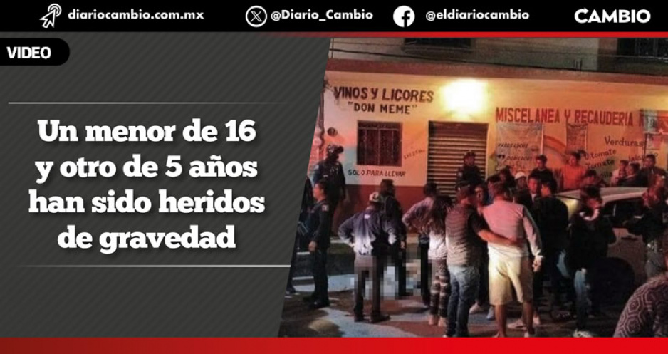 Violencia en Texmelucan ya cobró la vida de tres personas inocentes y van 2 menores lesionados
