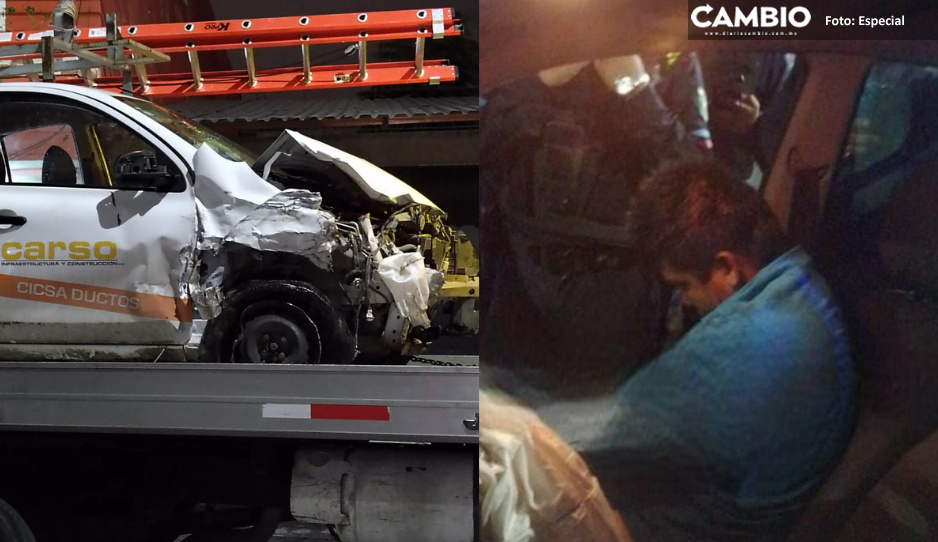 Detienen a conductor ebrio de Carso que provocó dos aparatosos accidentes