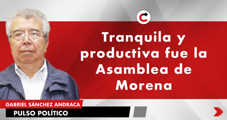 Tranquila y productiva fue la Asamblea de Morena