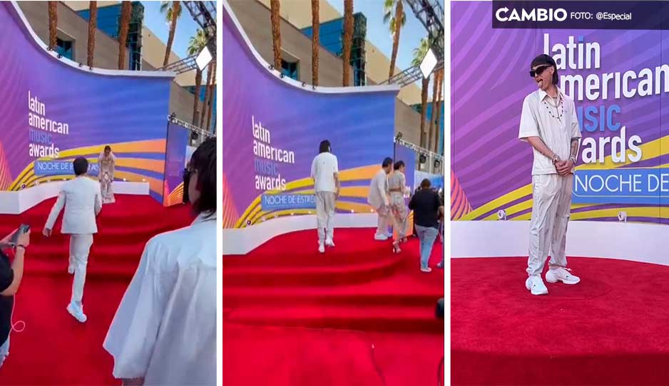 Sacan a Galilea Montijo de la alfombra roja por Peso Pluma en los Latin