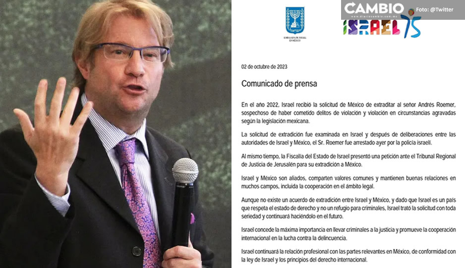 &quot;El país no es refugio para criminales&quot;, responde Israel tras detención de Andrés Roemer