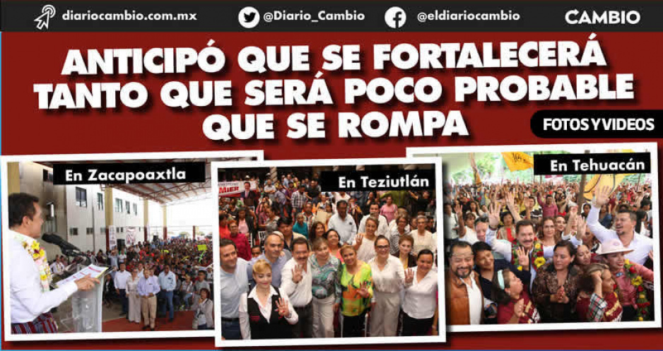 Nacho Mier llama en Zacapoaxtla, Teziutlán y Tehuacán a la unidad y consolidar a la 4T en Puebla