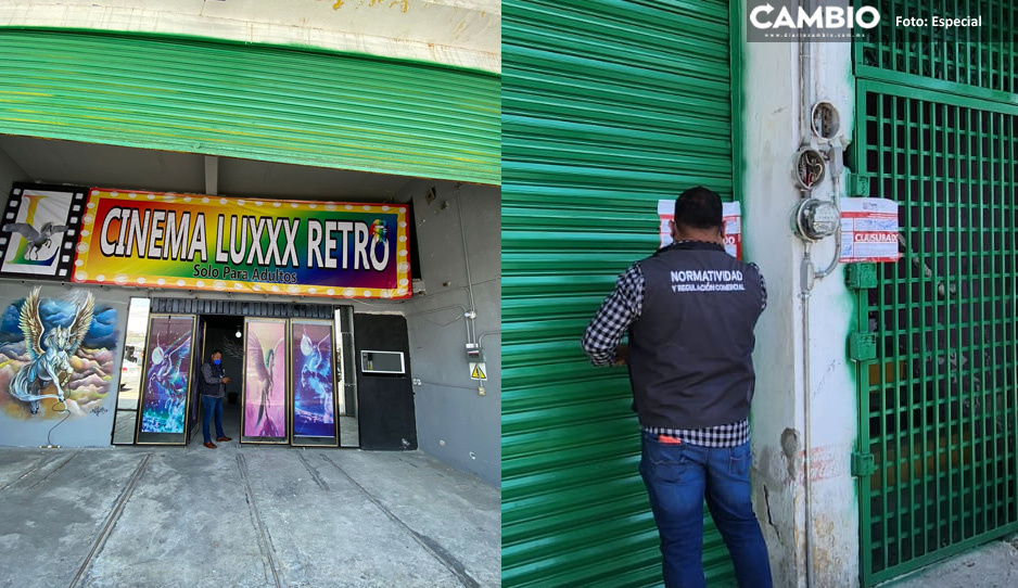 Ayuntamiento de Puebla clausura cine para adultos clandestino en la 20 de noviembre