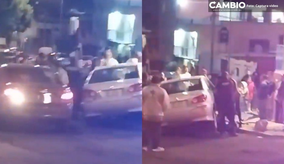 Conductor borracho arrolla a personas sentadas en una banca en junta auxiliar Zaragoza (VIDEO)