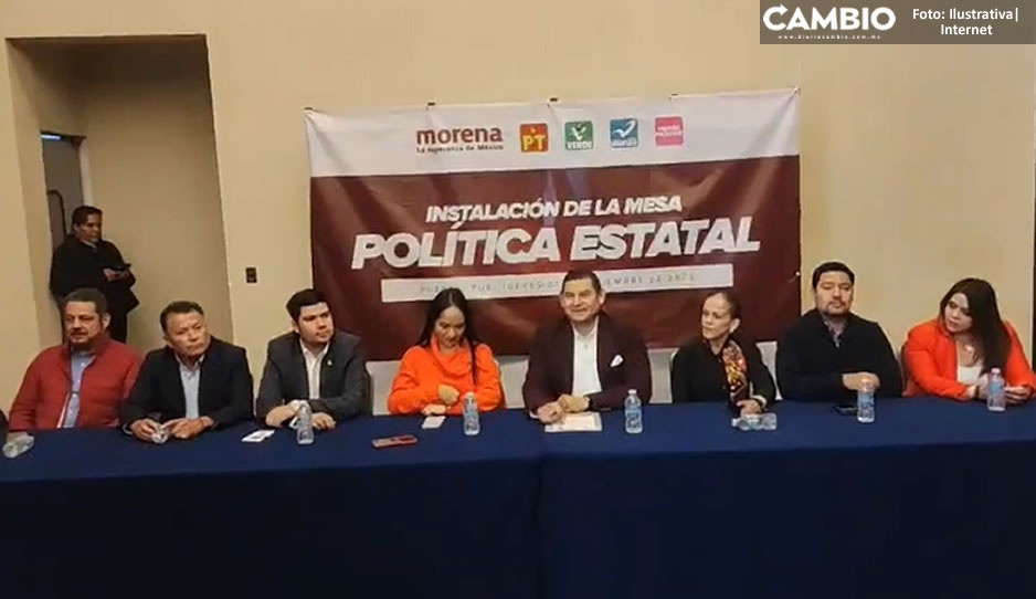 Anuncia Morena Puebla coalición con PVEM, Nueva Alianza y Fuerza por México (VIDEO)
