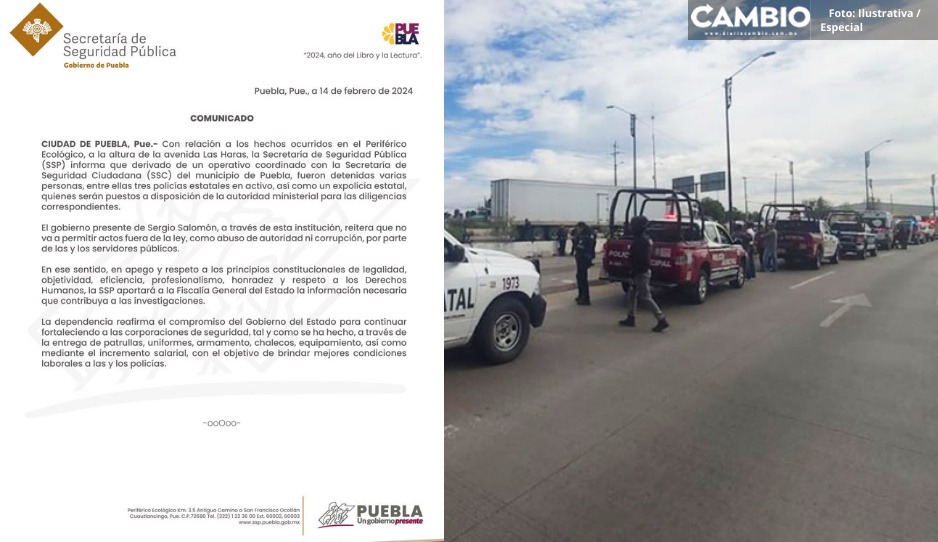 Confirman detención de tres policías y un ex agente tras persecución por robo a tráiler en Haras