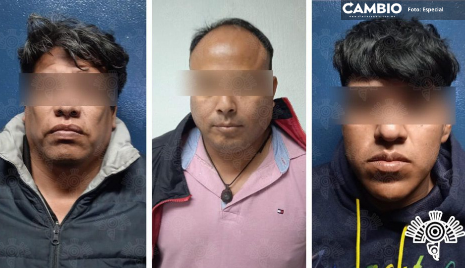 Detienen a tres por portación de arma de fuego en Huejotzingo