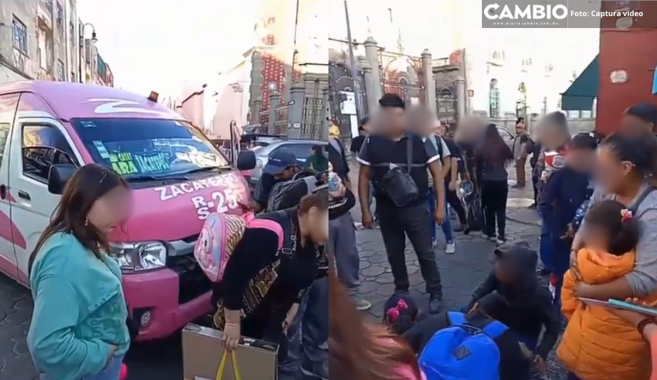 ¡Se las lleva de corbata! Cafre de la ruta Rs25 arrolla a dos mujeres y una niña en Centro Histórico (VIDEO)