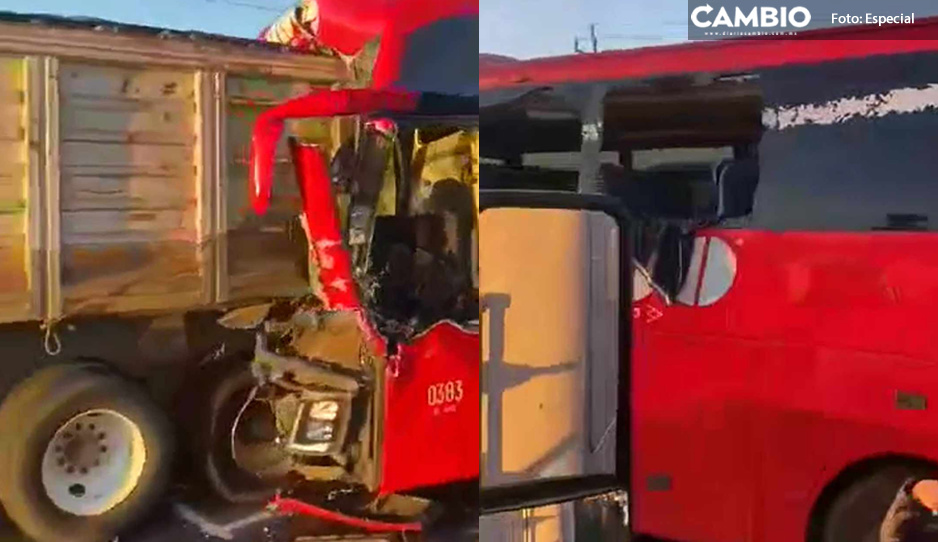 Choque de autobús ADO contra tráiler deja 27 lesionados en autopista Puebla Orizaba (VIDEO)