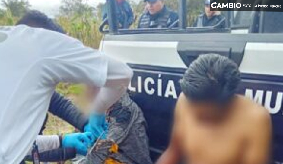 Hombre encuentra a su mujer con su amante y les prende fuego en Tlaxcala