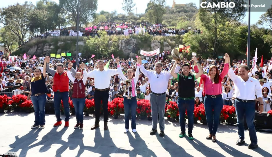 Más de 41 mil fueron testigos del llamado a la unidad de Sheinbaum en Puebla: Armenta