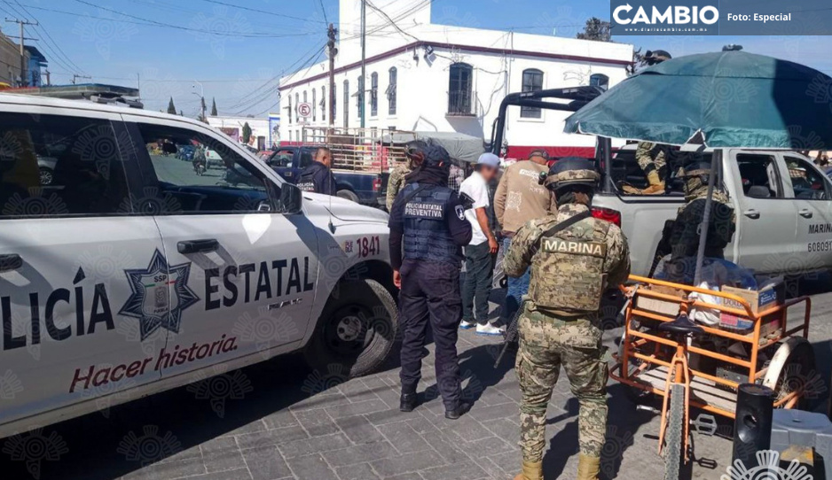 GN, SSP, Sedena y SSC de Amozoc implementan operativo “Fuerza Por Puebla”